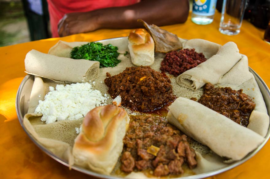 Typisches Essen in Äthiopien