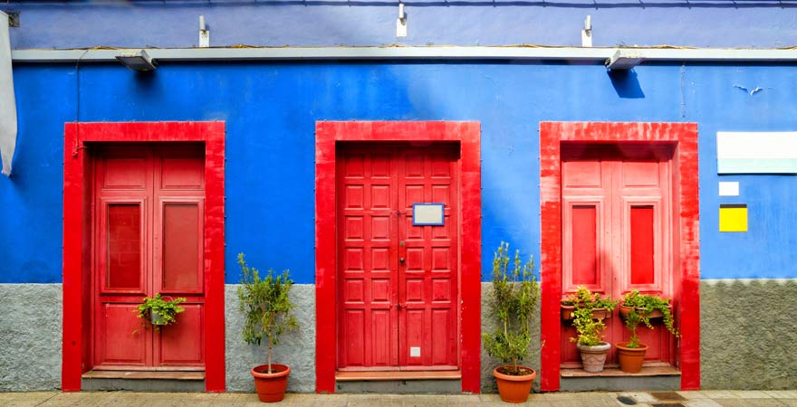 Bunte Türen in San Cristobal de la Laguna auf Teneriffa