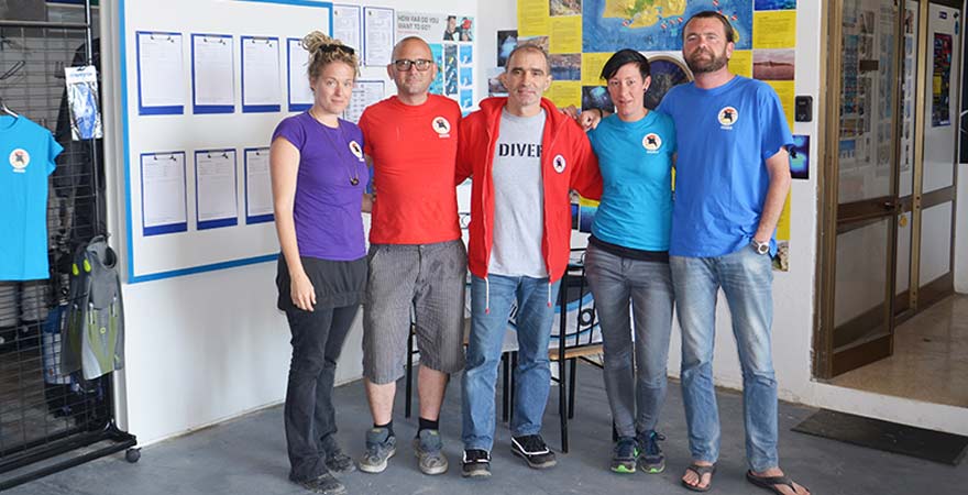 Team von Extra Divers auf Gozo, Malta