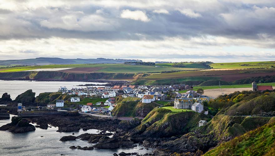 Berwickshire ist herrlich auf eurer Wanderroute durch Schottland gelegen