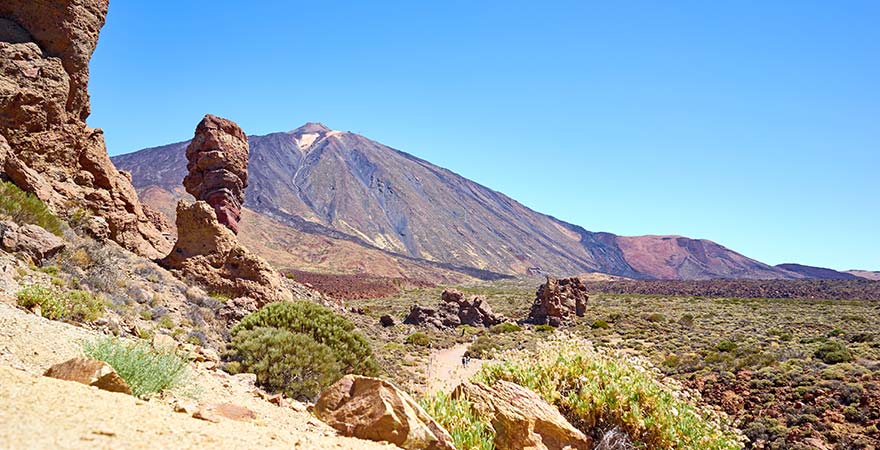 Felsformation Roques de García und Pico del Teide auf der Kanareninsel Teneriffa in Spanien