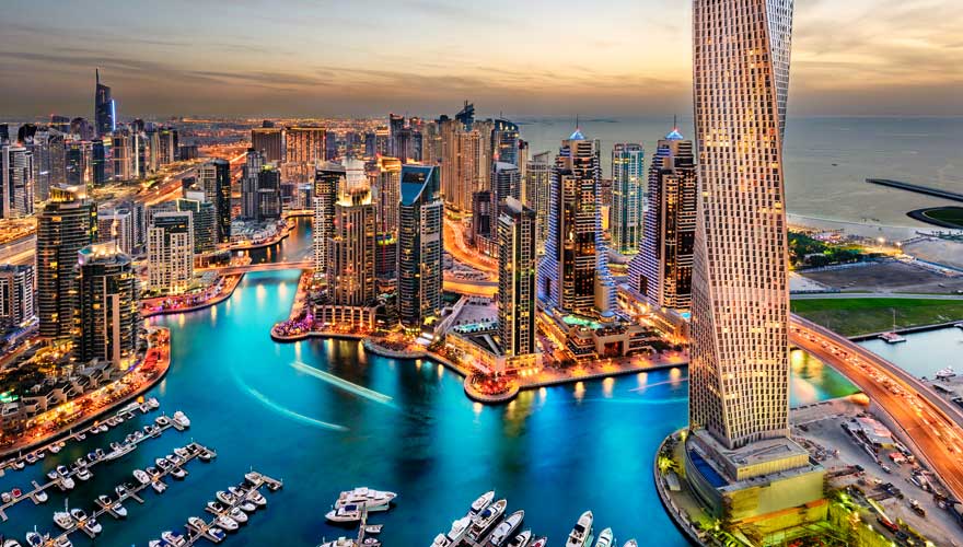Eine Sehenswürdigkeit aus der Zukunft: die Dubai Marina