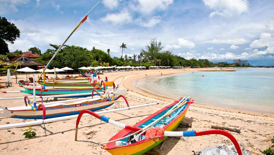 Der Sanur Beach ist ein toller Strand auf Bali für Familien