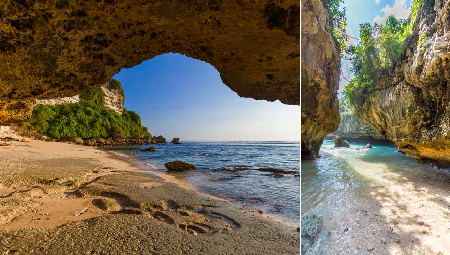 Ein toller Spot zum Surfen is der Strand von Suluban auf Bali