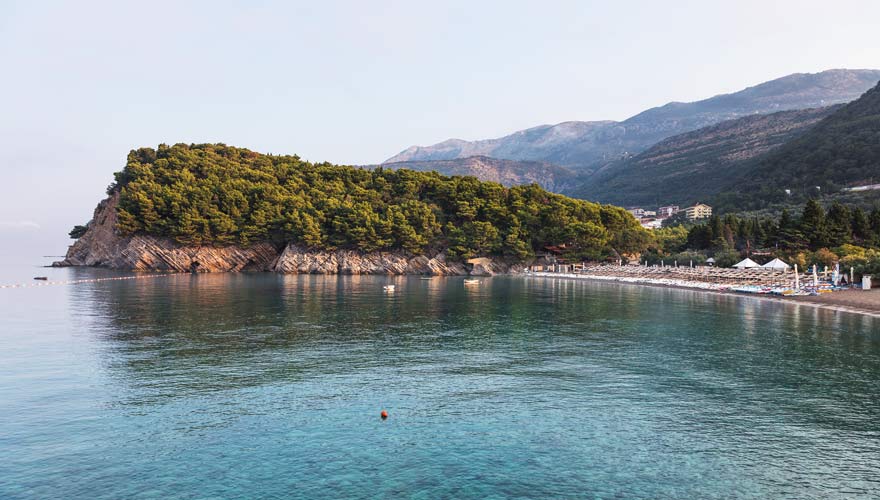 Der Strand von Budva