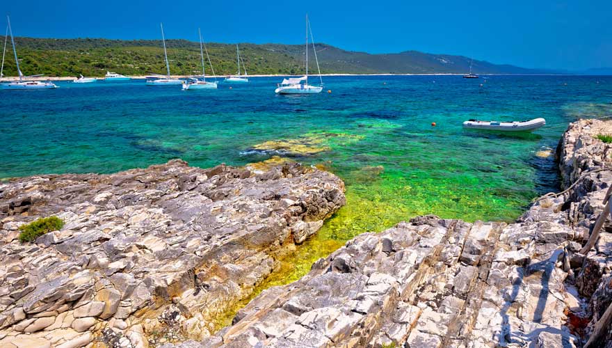 Sakarun ist ein sehr vielseitiger Strand in Kroatien