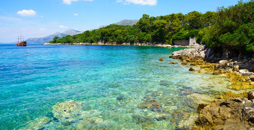 Die Insel Kolocep ist eine beliebte Sehenswürdigkeit bei Dubrovnik