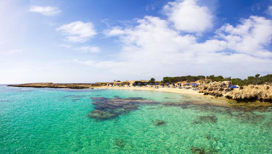Makronissos Strand auf Zypern