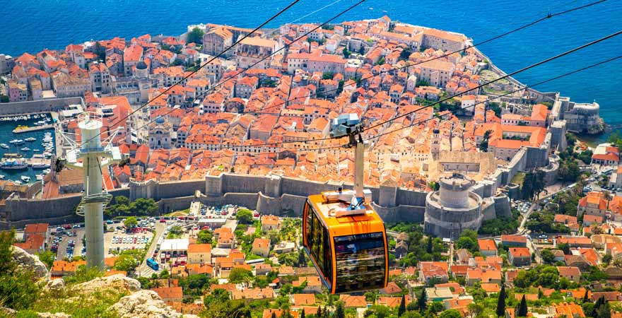 Die Seilbahn auf den Srd ist eine tolle Sehenswürdigkeit in Dubrovnik
