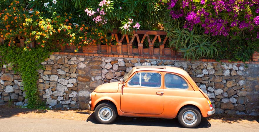 Fiat in Taormina, Sizilien