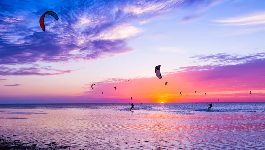 Kiter am Nahai Beach auf Koh Samui