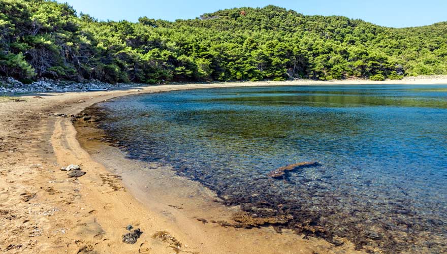 Plaza Limuni auf der Insel Mljet in Kroatien