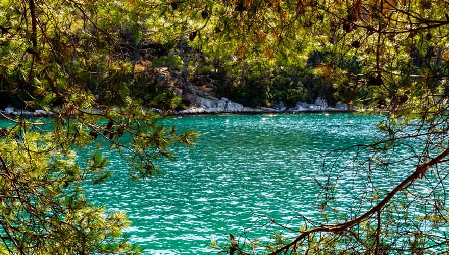 See auf Insel Mljet in Kroatien