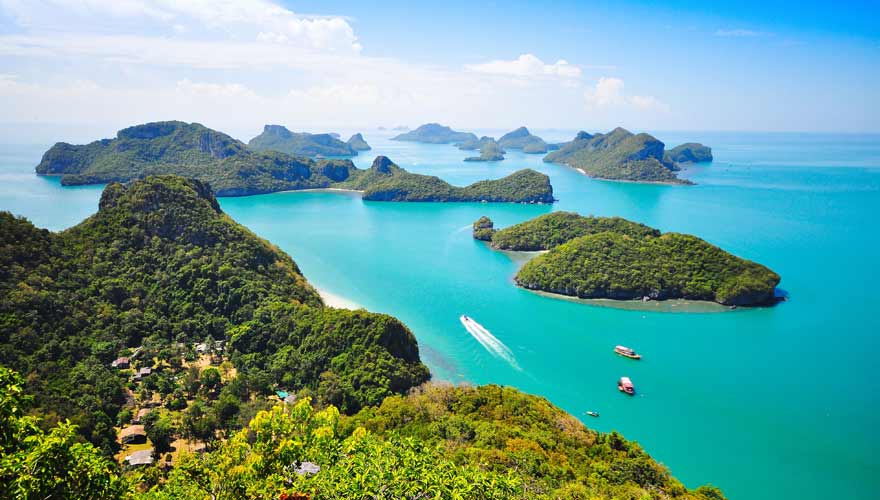 Die Inseln des Mu Ko Ang Thong Nationalparks in Thailand