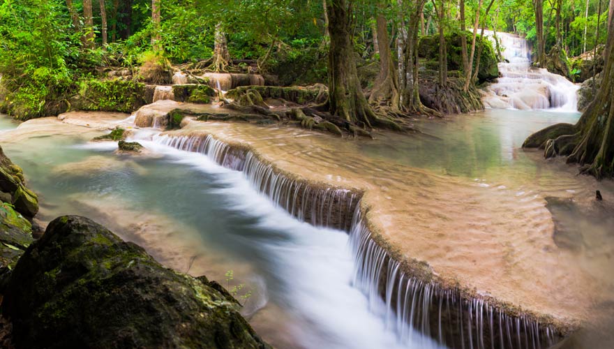 Kaskaden im Erawan Nationalpark