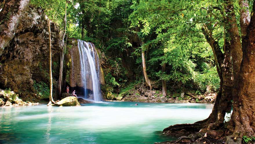 Wasserfall im Erawan Nationalpark