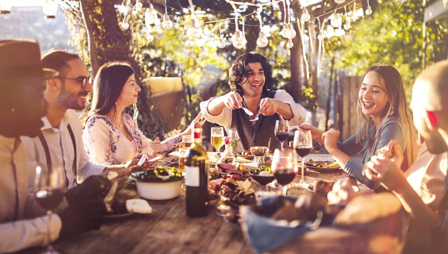 Typisches französisches Dinner