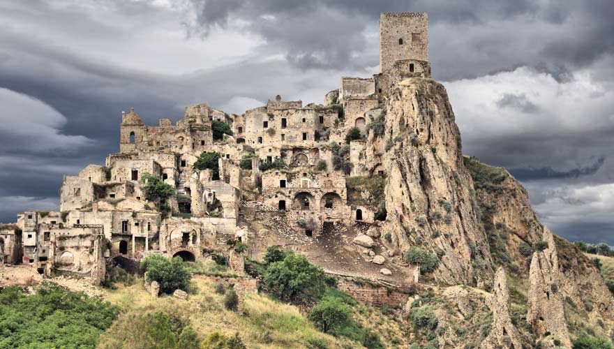 Die Geisterstadt Craco in Italien ist ein gruseliger Ort