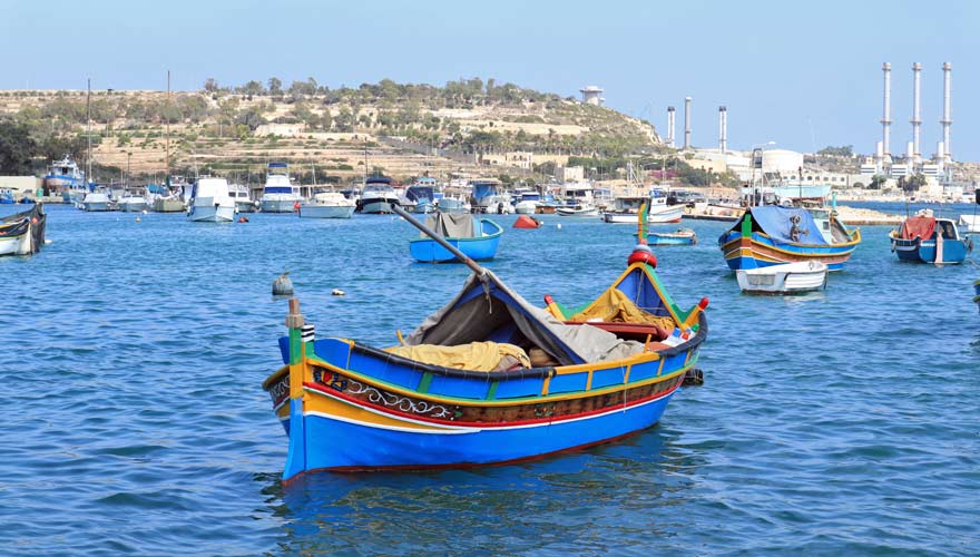 Fischerboot in Marsaxlokk auf Malta