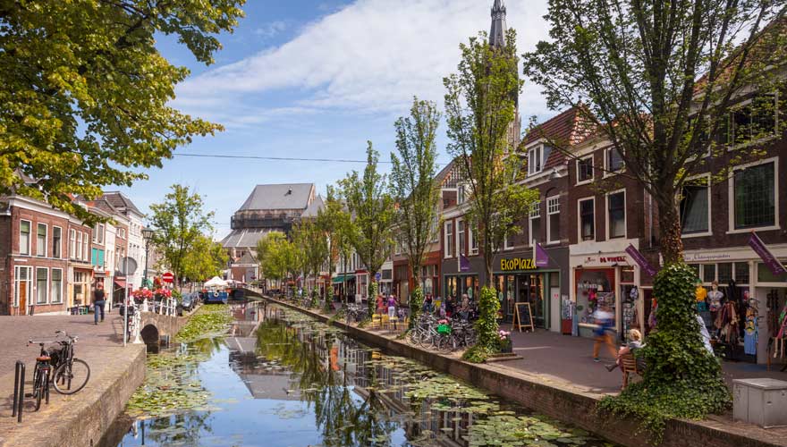 Delft in den Niederlanden ist ein kunsthistorisches Zentrum