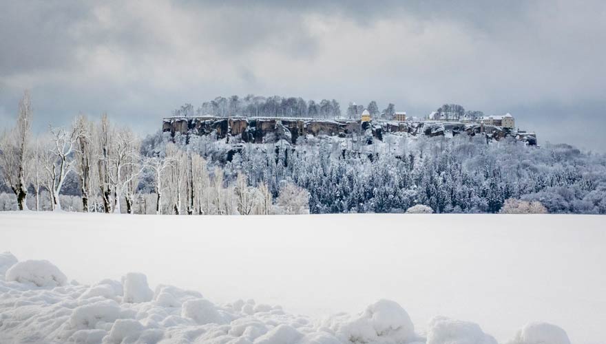 Festung Königstein im Winter