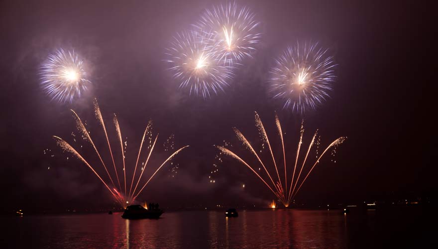 Feuerwerk beim Silvesterzauber in Zürich