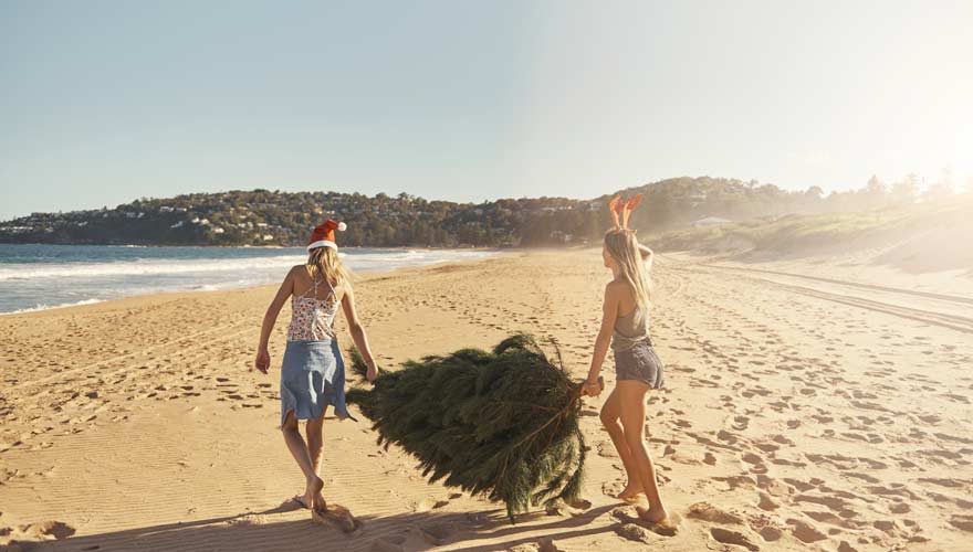 Weihnachtsbrauch in Australien ist ein Besuch am Strand