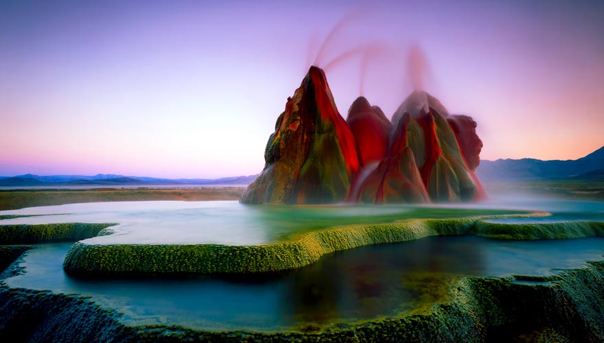 Der Fly Geyser in Nevada ist ein Naturwunder