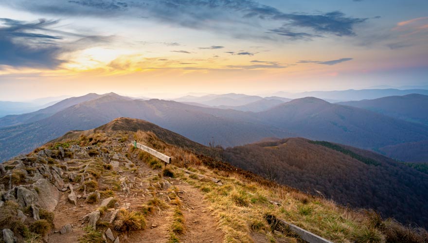 Panorama im Bieszczady Nationalpark - ein echter Reisetipp für Polen