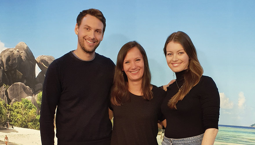 Goldene Sonne Digital: Finalisten Annika und Mathias von dreamteamaroundtheworld.de mit mir