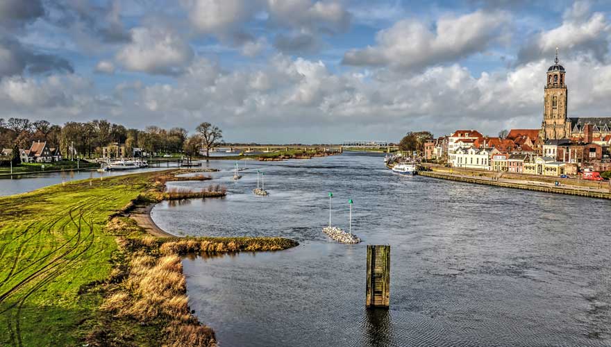 Die historische Hansestadt Deventer in den Niederlanden