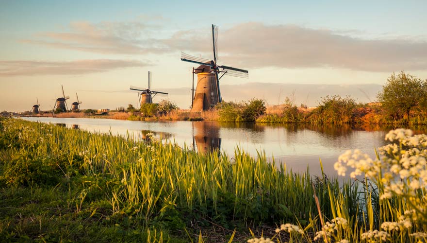 Windmühlen von Kinderdijk in den Niederlanden