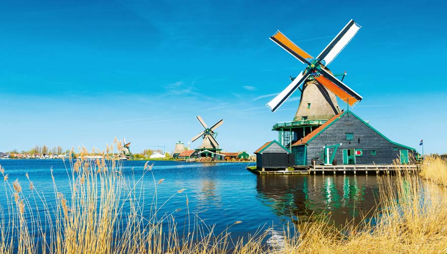 Windmühlen von Zaanse Schans in Nordholland