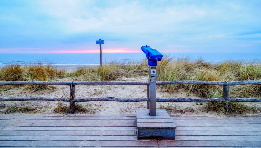 Strand in Bergen aan Zee in Holland