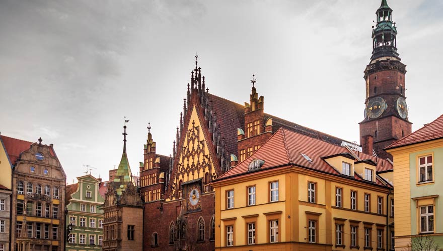 Das Rathaus ist ein Highlight im schönen Breslau