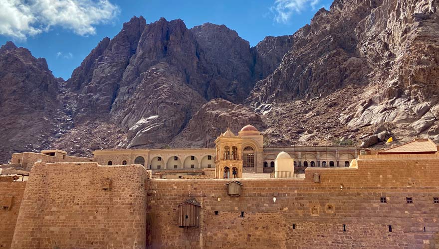 Festung des Katharinenklosters am Fuße des Berges Sinai