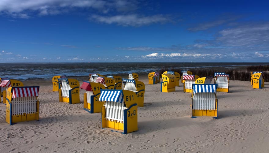 Strand von Cuxhaven an der deutschen Nordsee
