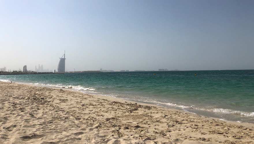 Strand von Kite Beach in Dubai