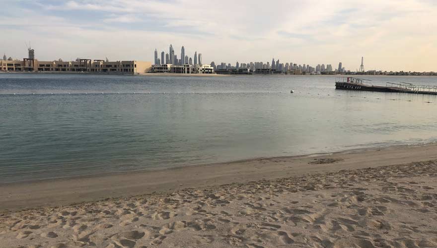 Strand vom Nasimi Beach Club in Dubai