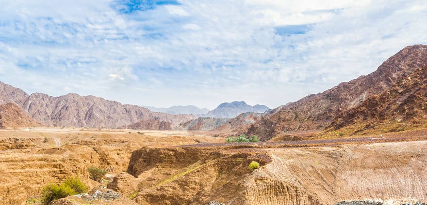 Panorama aufs Hadjar-Gebire im Emirat Fujairah