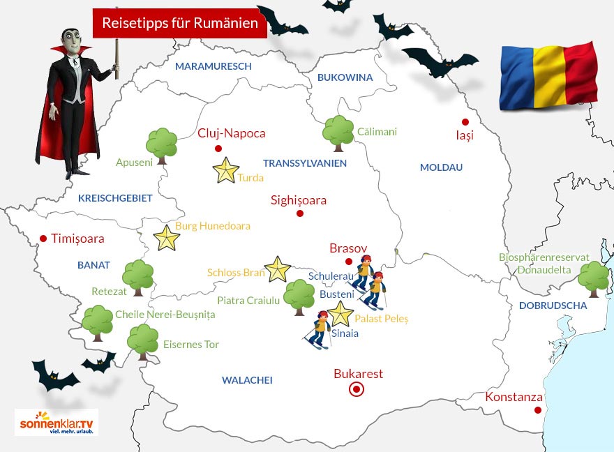 Karte Rumänien Reisetipps