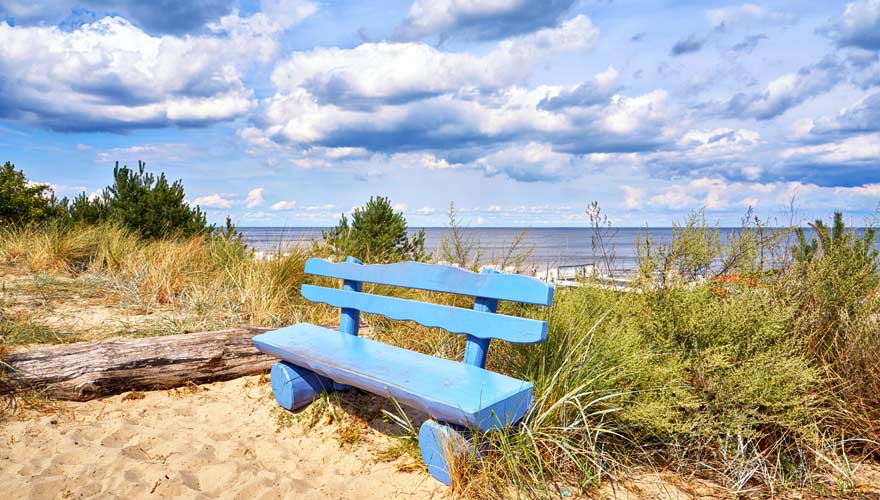 Bank am Strand von Ückeritz auf Usedom