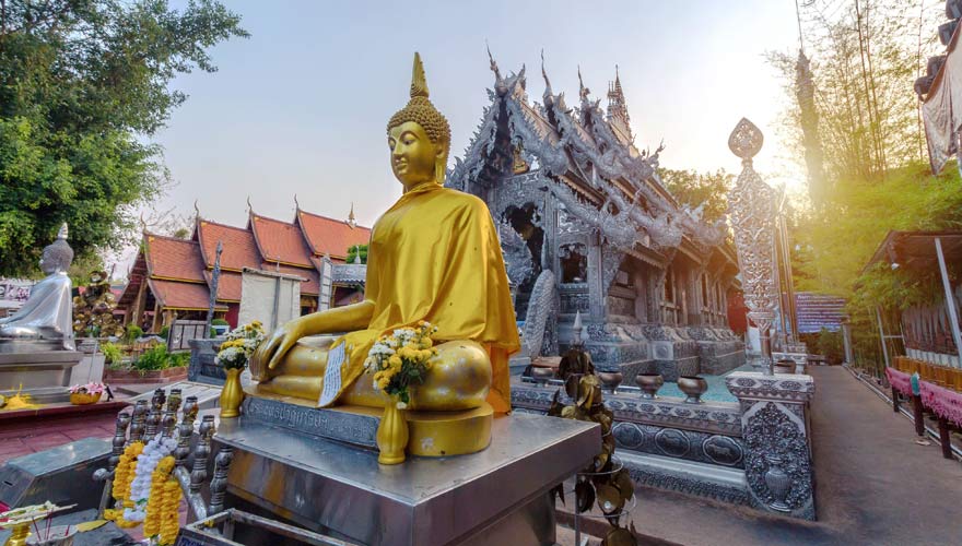 Der silberne Tempel Wat Sri Suphan in Chiang Mai