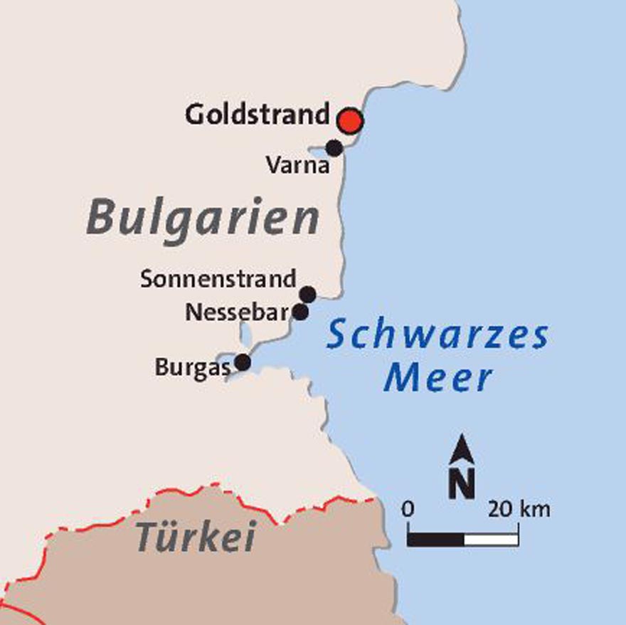 Karte Lage Goldstrand Bulgarien