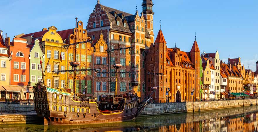 Altstadt von Danzig in Polen