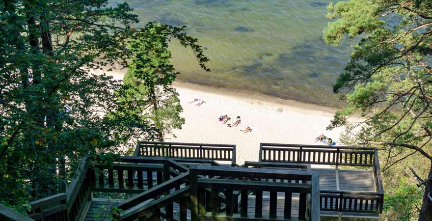 Strand auf der Insel Wollin in Polen