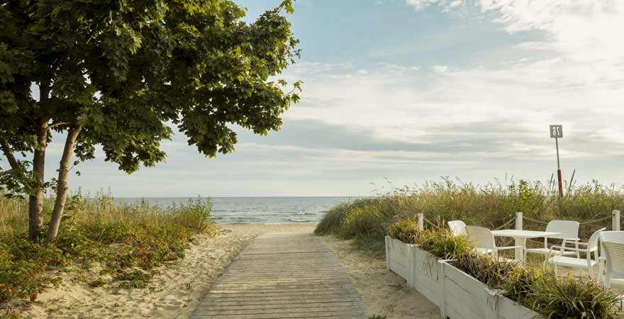 Strand von Ustka in Polen