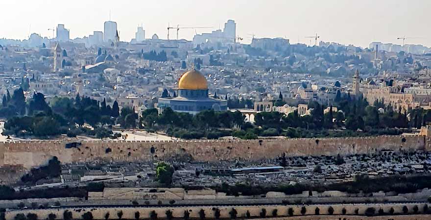 Blick vom Ölberg auf Jerusalem