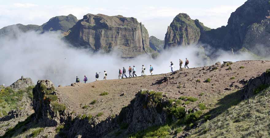 Wanderer auf dem Pico Ruivo