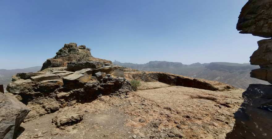 Felsplateau bei den Heiligen Bergen Risco Caido auf Gran Canaria